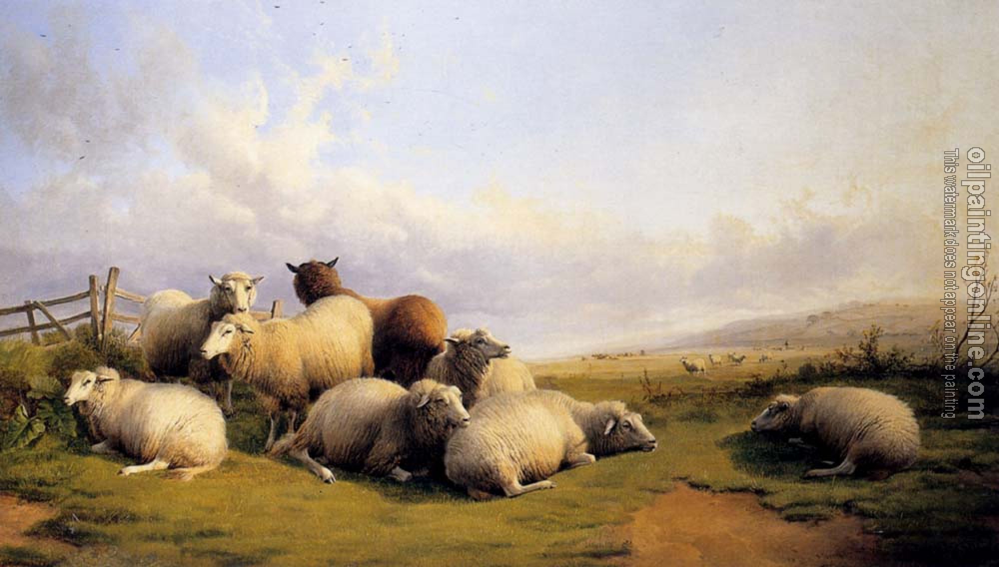 Thomas Sidney Cooper - Sheep In An Extensive Landscape
